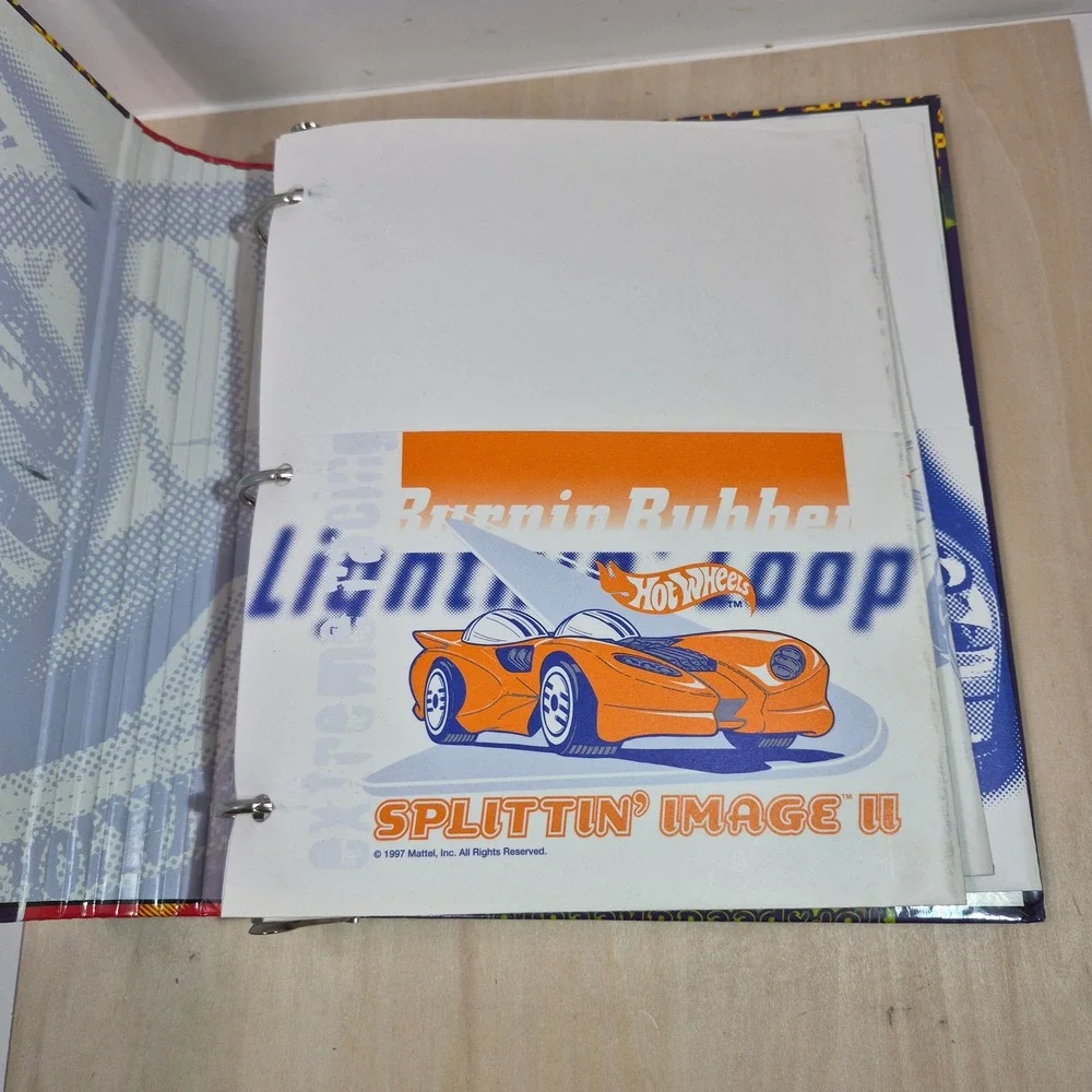 Vintage 1997 Mead Hot Wheels‎ Organizer Binder 1.5 Inch 3-Ring 29200 Mattel 90s